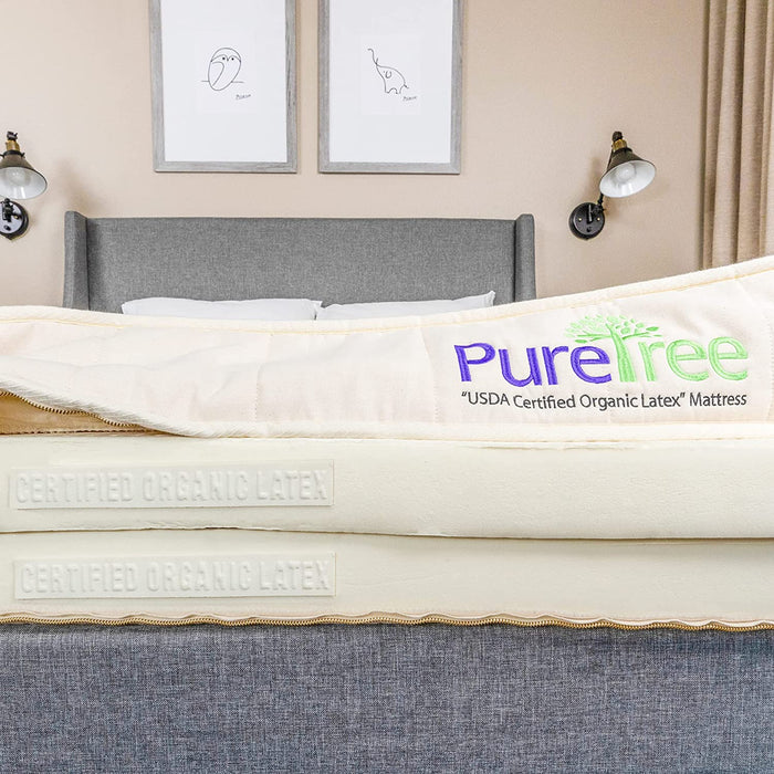 PureTree "USDA Certified Organic Latex" Mattress 7.2 Inch - PureTree