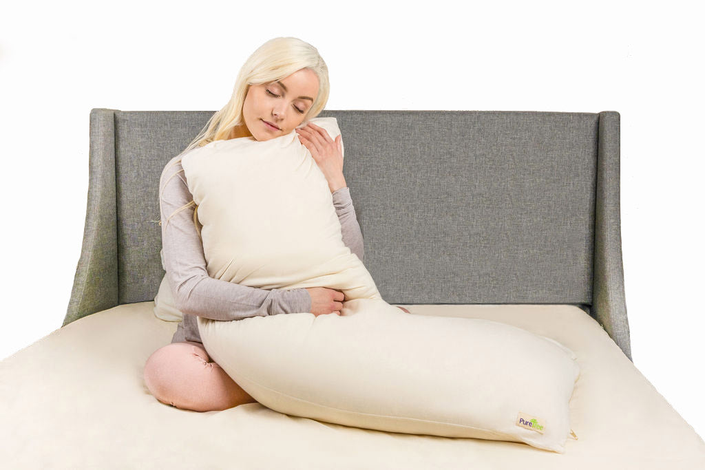 PureTreeⓇ Adjustable Organic Shredded Natural Latex Body Pillow/Pregnancy Pillow - PureTree